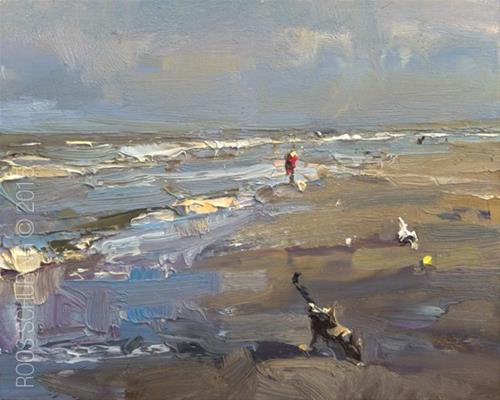 "Seascape Morning Light" original fine art by Roos Schuring "Seascape Morning Light" original fine art by Roos Schuring