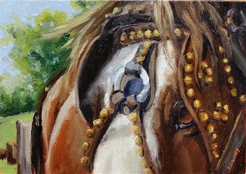 "Blinded eye-draft horse study" original fine art by Veronica Brown "Blinded eye-draft horse study" original fine art by Veronica Brown
