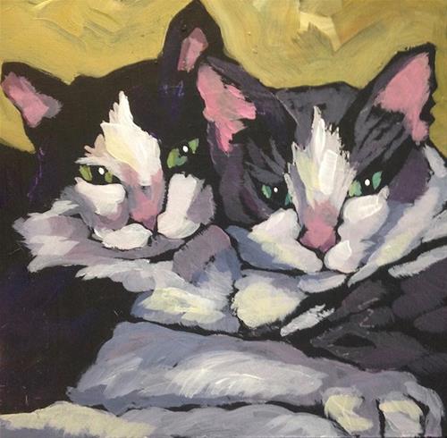 "March 19, George & Martha" original fine art by Kat Corrigan "March 19, George & Martha" original fine art by Kat Corrigan