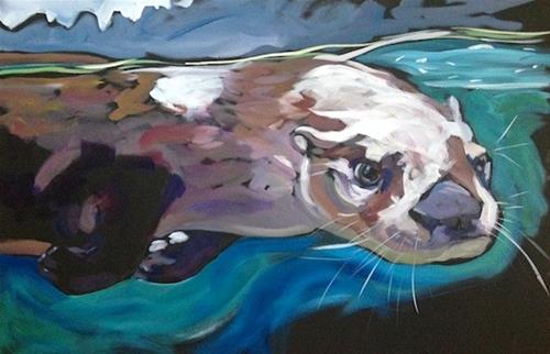 "Sunstruck Sleek" original fine art by Kat Corrigan "Sunstruck Sleek" original fine art by Kat Corrigan