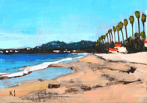 "East Beach, Santa Barbara" original fine art by Kevin Inman "East Beach, Santa Barbara" original fine art by Kevin Inman