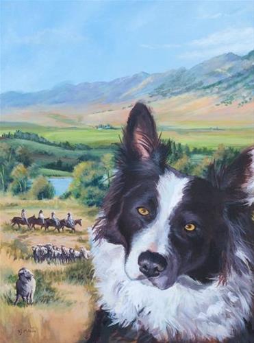 "Original Landscape, Dog Painting A Dog you Can Count On by Colorado Artist Nancee Jean Busse" original fine art by Nancee Busse "Original Landscape, Dog Painting A Dog you Can Count On by Colorado Artist Nancee Jean Busse" original fine art by Nancee Busse