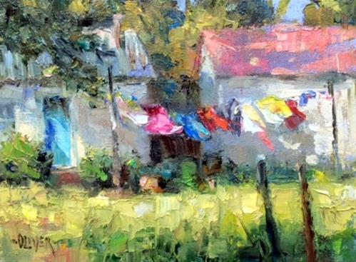 "WASH DAY" original fine art by Julie Ford Oliver "WASH DAY" original fine art by Julie Ford Oliver