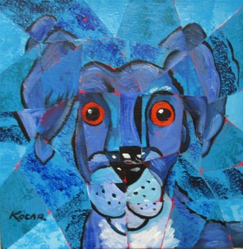 "Blue Dog" original fine art by George Kocar "Blue Dog" original fine art by George Kocar