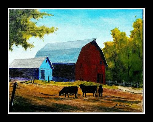 "Weston Blue Barn" original fine art by Steve Gibson "Weston Blue Barn" original fine art by Steve Gibson