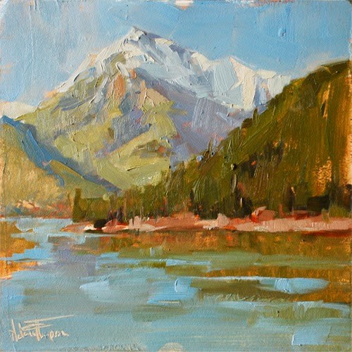 "Bonneville Mountain Morning" original fine art by Melanie Thompson "Bonneville Mountain Morning" original fine art by Melanie Thompson