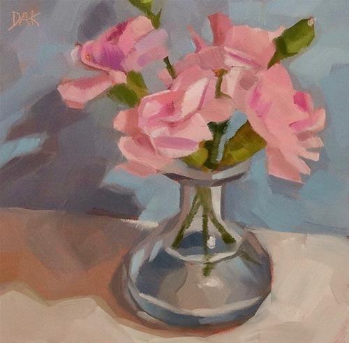 "Pink Carnations" original fine art by Deborah Ann Kirkeeide "Pink Carnations" original fine art by Deborah Ann Kirkeeide