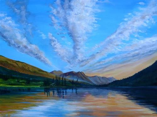 "South Canol, Cloud Formations" original fine art by Jackie Irvine "South Canol, Cloud Formations" original fine art by Jackie Irvine