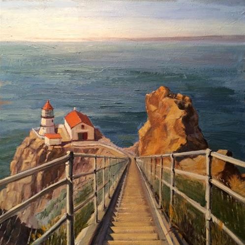 "Lighthouse" original fine art by Deborah Newman "Lighthouse" original fine art by Deborah Newman