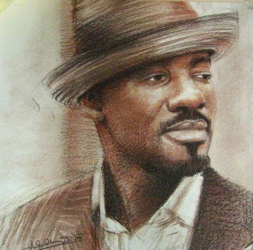 "The Classic Chris" original fine art by Adebanji Alade "The Classic Chris" original fine art by Adebanji Alade