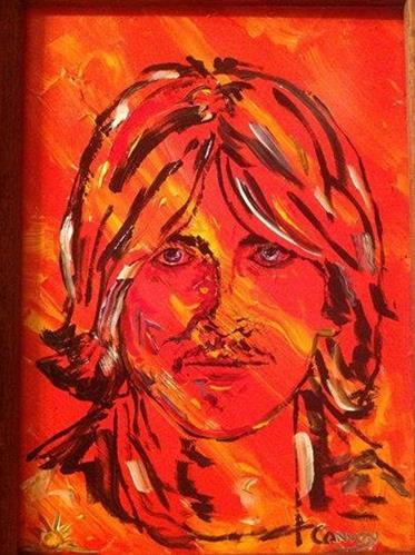 "George Harrison portrait " original fine art by mark convoy "George Harrison portrait " original fine art by mark convoy
