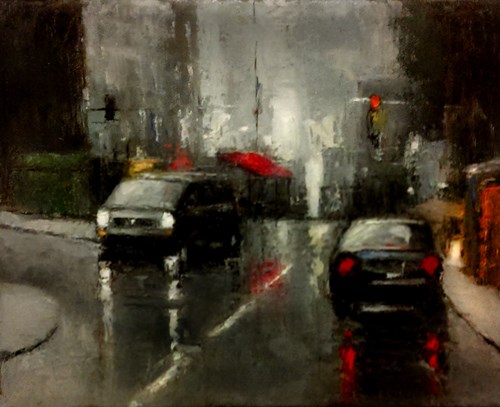 "Rainy Streets" original fine art by Bob Kimball "Rainy Streets" original fine art by Bob Kimball