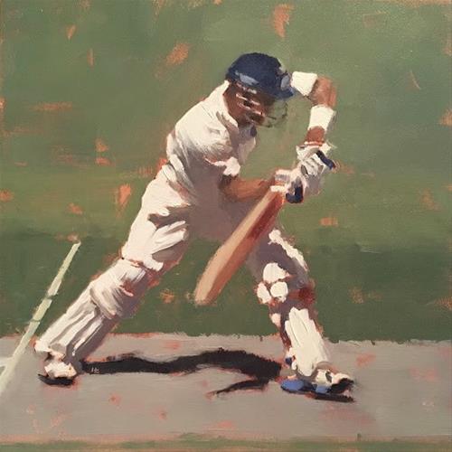 "BATSMAN SERIES #2" original fine art by Helen Cooper "BATSMAN SERIES #2" original fine art by Helen Cooper