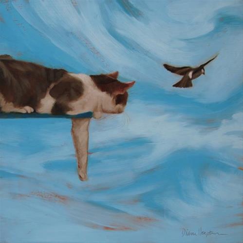 "Sky Cat" original fine art by Diane Hoeptner "Sky Cat" original fine art by Diane Hoeptner