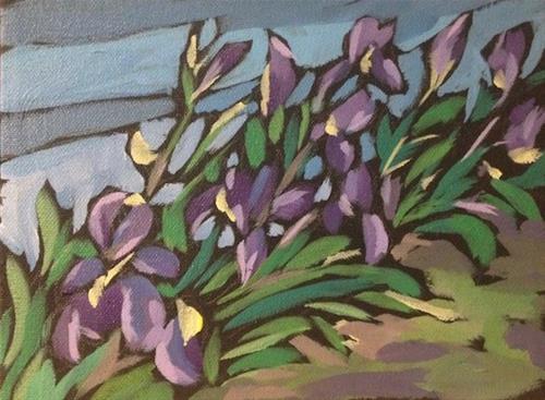 "Yard Flowers" original fine art by Kat Corrigan "Yard Flowers" original fine art by Kat Corrigan