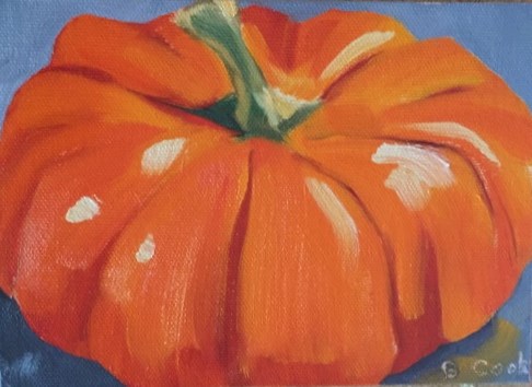 "proud pumpkin" original fine art by Bobbie Cook "proud pumpkin" original fine art by Bobbie Cook