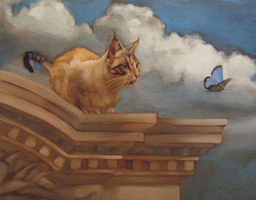 "Painting cats is fun and a new painting!" original fine art by Diane Hoeptner "Painting cats is fun and a new painting!" original fine art by Diane Hoeptner
