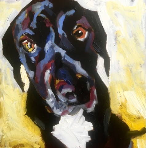 "Mercedes - The pup" original fine art by Piya Samant "Mercedes - The pup" original fine art by Piya Samant
