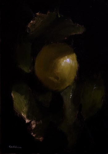 "Lemon with Leaves" original fine art by Neil Carroll "Lemon with Leaves" original fine art by Neil Carroll