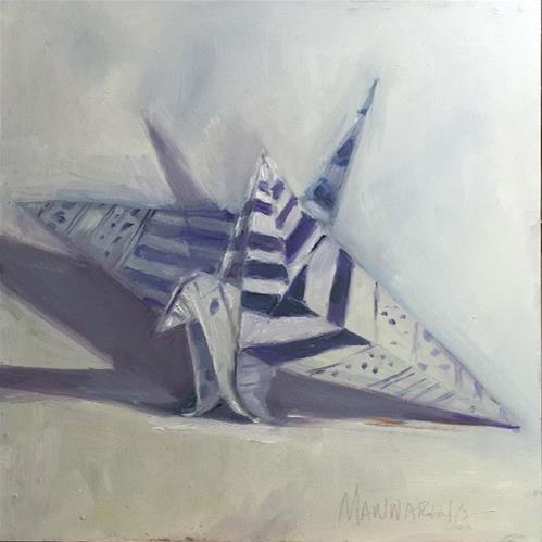 "Andrew's Paper Crane" original fine art by Merle Manwaring "Andrew's Paper Crane" original fine art by Merle Manwaring