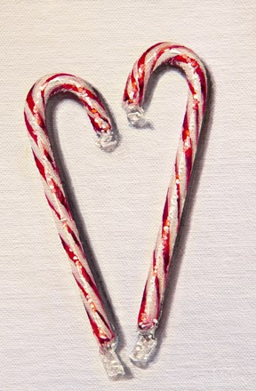 "Candy Canes (In a Heart)" original fine art by Abbey Ryan "Candy Canes (In a Heart)" original fine art by Abbey Ryan