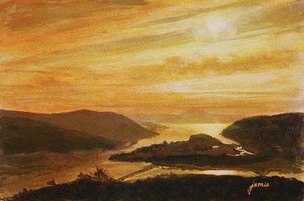 "Golden Sunrise Color Study" original fine art by Jamie Williams Grossman "Golden Sunrise Color Study" original fine art by Jamie Williams Grossman