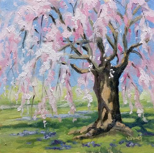 "Spring at Tower Grove-en plein air" original fine art by Veronica Brown "Spring at Tower Grove-en plein air" original fine art by Veronica Brown