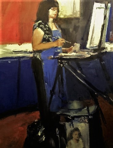 "painting buddy" original fine art by Richard Schiele "painting buddy" original fine art by Richard Schiele