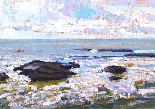 "Ocean Beach San Diego" original fine art by Kevin Inman "Ocean Beach San Diego" original fine art by Kevin Inman