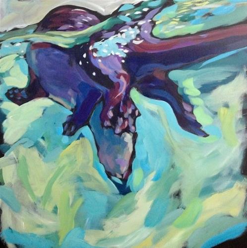 "Twist and Splash" original fine art by Kat Corrigan "Twist and Splash" original fine art by Kat Corrigan