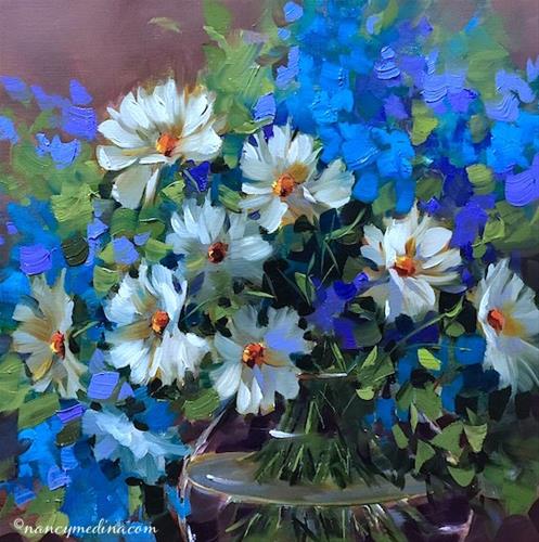 "Don't Worry Daisy and a New French Escape" original fine art by Nancy Medina "Don't Worry Daisy and a New French Escape" original fine art by Nancy Medina