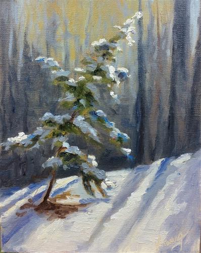 "Charlie Browns tree-en plein air" original fine art by Veronica Brown "Charlie Browns tree-en plein air" original fine art by Veronica Brown