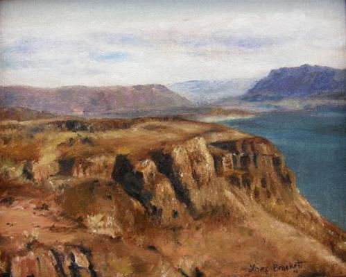 "Columbia River Gorge I" original fine art by Lori Brackett "Columbia River Gorge I" original fine art by Lori Brackett