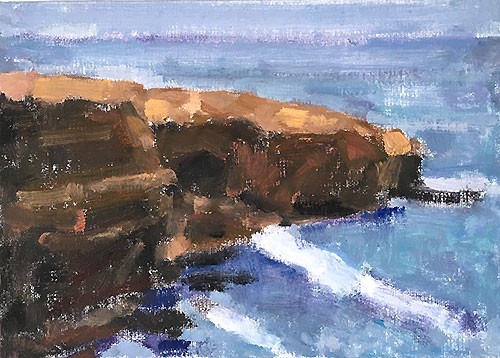 "Gray Skies, Sunset Cliffs" original fine art by Kevin Inman "Gray Skies, Sunset Cliffs" original fine art by Kevin Inman