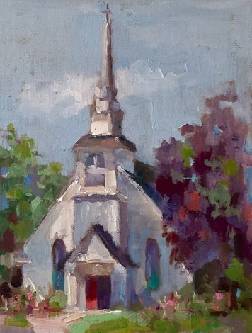"High Key Church" original fine art by Marcia Hodges "High Key Church" original fine art by Marcia Hodges