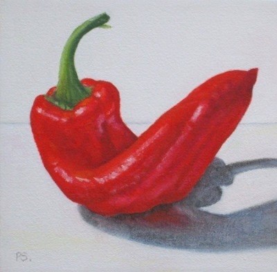 "Pimento Pepper I" original fine art by Pera Schillings "Pimento Pepper I" original fine art by Pera Schillings