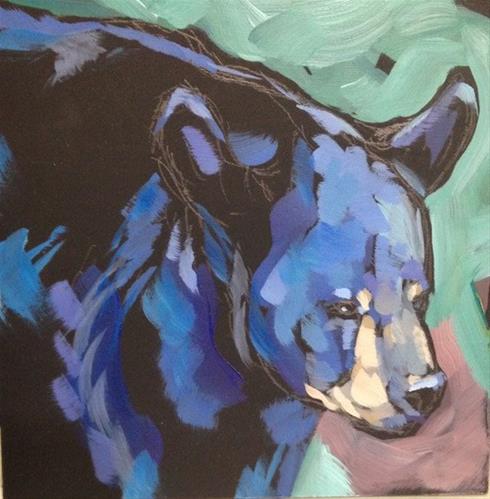 "Bear-y Shiny" original fine art by Kat Corrigan "Bear-y Shiny" original fine art by Kat Corrigan