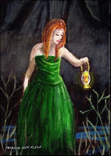 "Girl in the Green Gown" original fine art by Patricia Ann Rizzo "Girl in the Green Gown" original fine art by Patricia Ann Rizzo