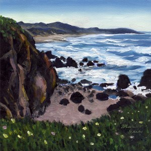 "Bodega Bay in Spring" original fine art by Mariko Irie "Bodega Bay in Spring" original fine art by Mariko Irie