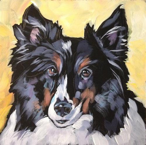 "July 5, Flynn for Patti!" original fine art by Kat Corrigan "July 5, Flynn for Patti!" original fine art by Kat Corrigan
