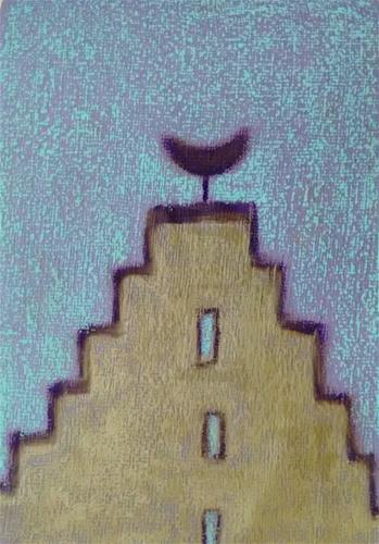 "Moon Temple" original fine art by Adéla Svobodová "Moon Temple" original fine art by Adéla Svobodová