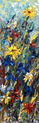 "Original Palette Knife Flower Landscape Painting Flavor of Spring by Colorado Artist Judith Babco" original fine art by Judith Babcock "Original Palette Knife Flower Landscape Painting Flavor of Spring by Colorado Artist Judith Babco" original fine art by Judith Babcock