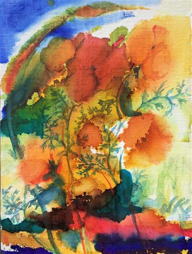 "Golden Poppies" original fine art by Jean Krueger "Golden Poppies" original fine art by Jean Krueger