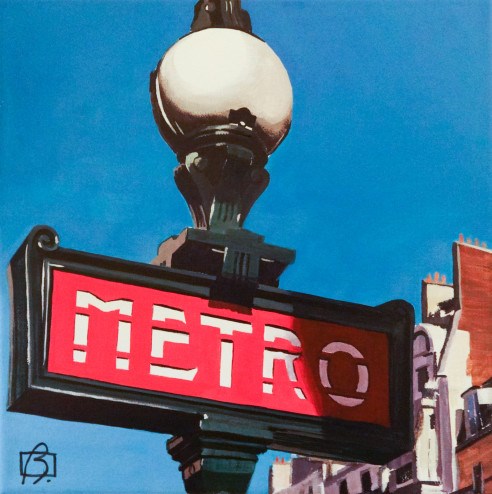 "Metro Paris" original fine art by Andre Beaulieu "Metro Paris" original fine art by Andre Beaulieu