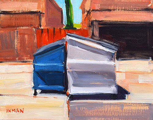 "Pair of Dumpsters" original fine art by Kevin Inman "Pair of Dumpsters" original fine art by Kevin Inman