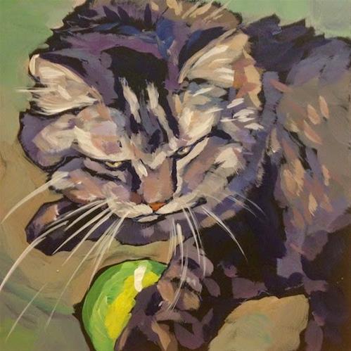 "March 26, Riley!" original fine art by Kat Corrigan "March 26, Riley!" original fine art by Kat Corrigan