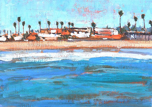 "Ocean Beach from the Pier" original fine art by Kevin Inman "Ocean Beach from the Pier" original fine art by Kevin Inman