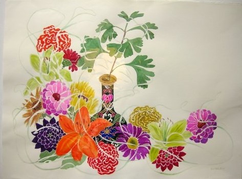 "Green Vase" original fine art by Priscilla Bohlen "Green Vase" original fine art by Priscilla Bohlen