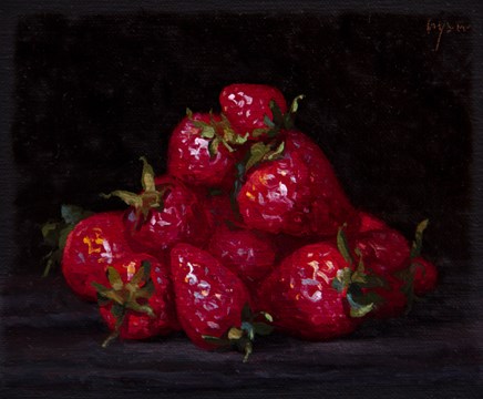 "Strawberries from Testaccio Market, Rome (Italy 2017 painting #1)" original fine art by Abbey Ryan "Strawberries from Testaccio Market, Rome (Italy 2017 painting #1)" original fine art by Abbey Ryan