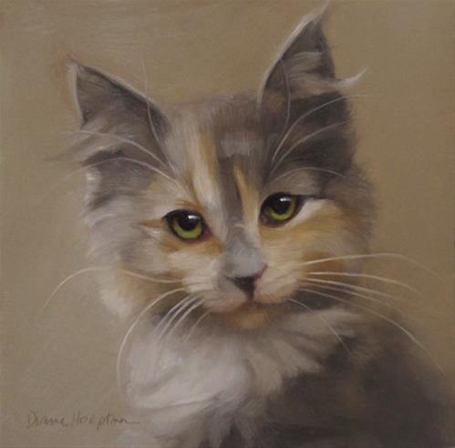 "Reluctant Rebel kitten painting and Cat Art Show 2" original fine art by Diane Hoeptner "Reluctant Rebel kitten painting and Cat Art Show 2" original fine art by Diane Hoeptner